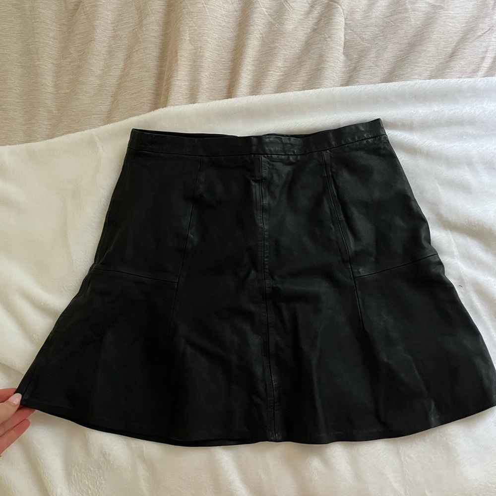 J Crew Leather Skirt Size 2
